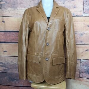 SUPER soft and light leather blazer jacket coat